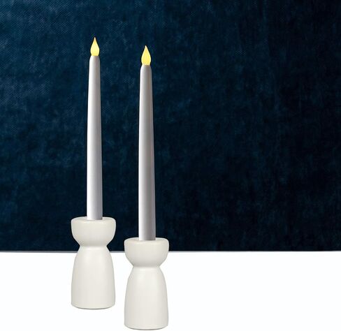 Candlestick Holders, Ceramic White Taper Candle Holder Candlelight Stand, Modern Boho Candle Holders for Desktop Table Setting Dining Bathroom Home Wedding Party Decoration,2 Pack in Kuwait