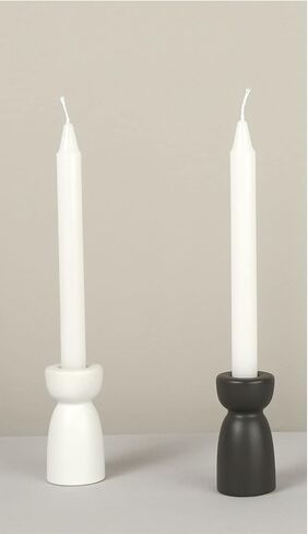 Candlestick Holders, Ceramic White Taper Candle Holder Candlelight Stand, Modern Boho Candle Holders for Desktop Table Setting Dining Bathroom Home Wedding Party Decoration,2 Pack in Kuwait