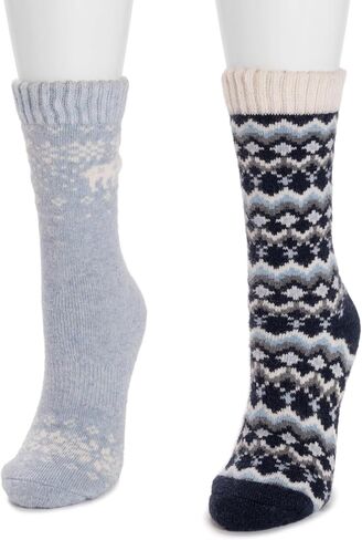 MUK LUKS Women's Wool Socks (2 Pair Pack) in Saudi Arabia