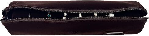 Velvet Jewelry Roll Bag for Brackets Bangles Watches, Great Jewelry Organizer for Travel, Black in Kuwait