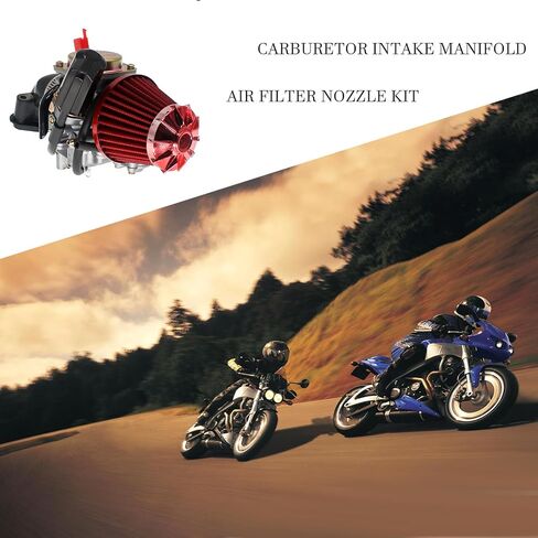 مكربن ​​GY6 50CC، مكربن ​​PD18J 18 مم لمحرك الدراجة رباعي الأشواط GY6 49cc 50cc 80cc 139QMB 139QMA مكربن ​​لسكوتر Taotao Kymco مع مقابض صمام خانق مشعب السحب لمرشح الوقود in Kuwait