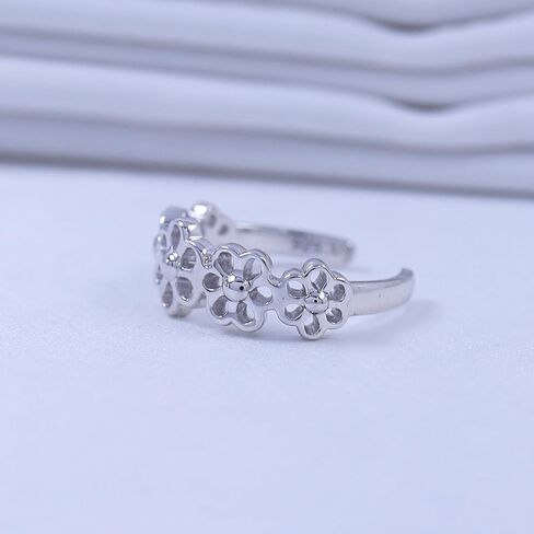 Adjustable Flowers Toe Ring 14k Gold Over Sterling Silver Jewelry For Women in Saudi Arabia
