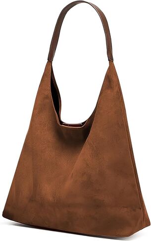 Suede Hobo Tote Bag for Women – Stylish Slouchy Handbag, Leather Work Bag, Women’s Handbags, Hobo Bag for Travel & Office in Saudi Arabia