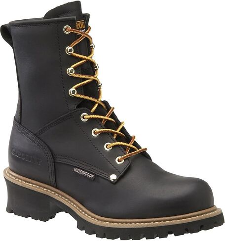 Carolina Men's CA8823 Elm 8" Waterproof Logger Black 9.5 D in Kuwait