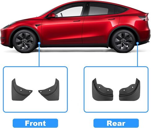 4 قطع من اللوحات الطينية لطراز Tesla Y [ترقية من الدرجة العسكرية، بدون حفر] واقيات الطين لملحقات Tesla Model Y لعام 2021-2025 (5 مقاعد) in Kuwait