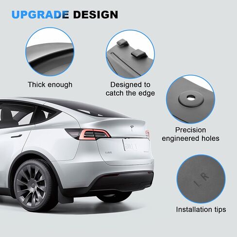 4 قطع من اللوحات الطينية لطراز Tesla Y [ترقية من الدرجة العسكرية، بدون حفر] واقيات الطين لملحقات Tesla Model Y لعام 2021-2025 (5 مقاعد) in Kuwait
