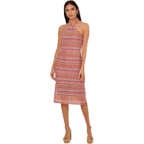 Adrianna Papell Women's Crochet Halter Midi Dress