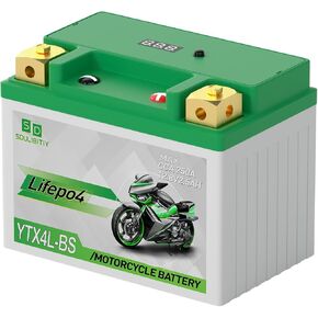 Lithium Motorcycle Battery LiFePO4 YTX14-BS 12.8V 8Ah 460CCA Powersports Battery For Motorcycle, Compatible ATV, UTV, Jet Ski,Generator Battery, 4 wheeler