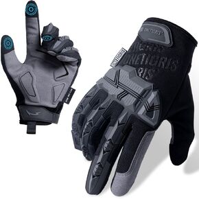 OneTigris Motorcycle Gloves, Gloves for Men with Soft Palm Pads, Touchscreen Gloves for Motorcycle Riding, Paintball, Cycling, Work, Hunting, Hiking, Camping, and Climbing