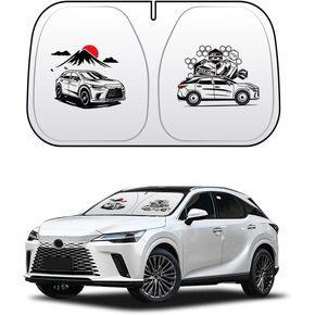 for RX350 RX350h RX450h RX500h ALA10/ALH10 2023-present Windshield Sun Shade Car Front Window Covers Sun Visor Protector Foldable Blocks UV Rays Sunshade Shield for RX 350 Accessories (RX Honeycomb)