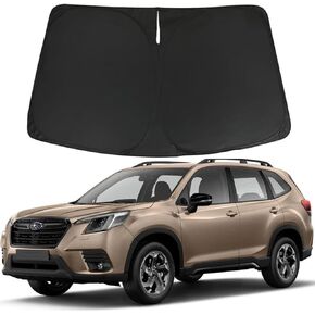 Windshield Sun Shade for Subaru Forester 2019 2020 2021 2022 2023 Foldable Front Window Sunshade Screen Blocks UV Rays, Protector Cover Keeps The Vehicle Cooler