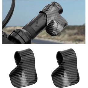 2 PCS Motorcycle Cruise Control, Stable Carbon Fiber Throttle Mounted Motorcycle Cruise Assist, Handrest Wrist Cruise Assist Grip for Handlebar Relieves Hand Joint Fatigue