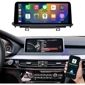 Road Top 12.3 Inch Touchscreen Wireless Carplay for BMW X5 & X6 Series F15/F16/ 2014-2016 Year with NBT System, Car Stereo Multimedia Radio Receiver, Support Wireless Android Auto, Mirrorlink