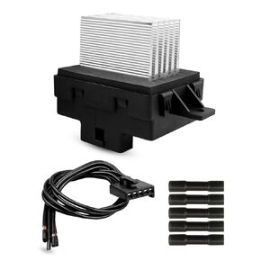 HVAC Blower Motor Resistor with Connector Wire Harness Fit for Ford Fusion Lincoln MKZ Zephyr Mercury Milan 2006-2012, Automotive Air Conditioning Resistance Heater Replace 8E5Z19E624A 6E5Z19E624AA