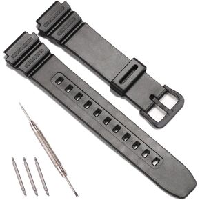 Resin Replacement Watchband Compatible with Casio F-108 AE1000W AE1200 W735H W218H W800H Mens Womens Strap 18mm Watch Accessories