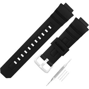 Men's Resin Strap Compatible for 16mm Casio G Shock 10273059 AWG-M100 100BR 101 AWR-M100 AW-282 582 590 591 5230 G-7700 7710 Ladies outdoor work waterproof watch band wrist strap with buckle