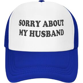 Funny Gag Gift Trucker Hat Adjustable Foam Sorry about My Husband Hats Classic Fishing Cap for Men and Women
