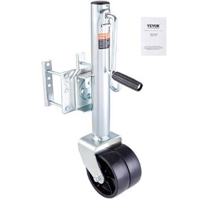 VEVOR 1500 lbs Trailer Jack with Dual Wheel, Heavy Duty Swivel Boat Trailer Jack, 10" Lift, Bolt-on Trailer Tongue Jack for RV Boat