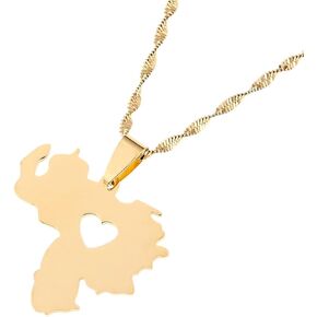 Venezuela Map Pendant for Women Venezuela Heart Jewelry Venezuelans Items
