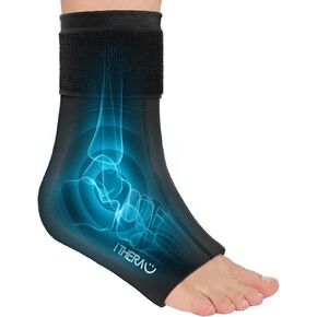 iTHERAU Ankle Ice Pack Wrap for Swelling, Plantar Fasciitis, Foot Pain Relief, Ankle Brace Gel Cold Packs for Injuries Reusable, Hot Cold Compress Therapy for Achilles,Tendonitis