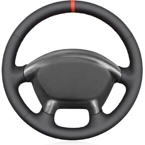 MEWANT Steering Wheel Cover for Chevy Corvette (C5) 1997-2004 Hand-Stitched Leather Car Steering Wrap