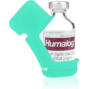 iGuerburn Short Insulin Vial Protector for Fiasp Humalog Novolog Humulin Novolin Insulin, Diabetes Insulin Silicone Sleeve Vial Holder Case for 10ML Short Insulin Vials - Green