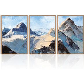 BINCUE Framed Large Wall Decor Blue Modern Wall Art Famous Van Gogh Starry Night Over the Rhone Canvas Wall Art for Living Room Bed Room 20x40 Inch