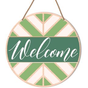 Welcome Sign for Front Door, Welcome Florals Hanging Sign for Home Front Door Porch Decor Rustic Wall Decorations Housewarming Gift for New House Home Apartment