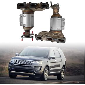 674255 674256 2PCS 3.5L Catalytic Converter Left & Right Fits for Flex 2013-2019, Explorer 2013-2019, Taurus 2013-2018, Police Interceptor Utility 2013-2019 replace 30584 30585 19516 19517 1378 1379