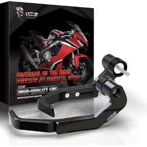 MZS Motorcycle Lever Guards, M6 Thread Handlebar Clutch Brake Levers Guard Protector Compatible with YZF R1 R3 R6 FZ8 MT03 MT09 VMAX FJR1300 Grom Monkey CB300F CB500F CB500X CB650R SFV650 Bandit