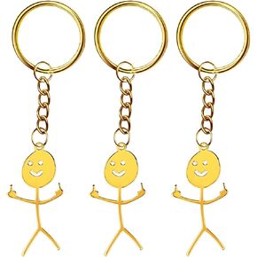 Funny Gag Gifts for Men Women Adult Her Him Middle Finger Keychain Boyfriend Christmas Gifts White Elephant Gifts