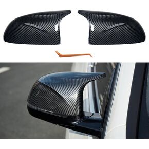 Mirror Caps for BMW X3 G01 - Durable Quality Glossy Black, Mirror Cover Compatible with BMW X3 G01 G08 X4 G02 X5 IX5 X6 G06 X7 G07 2018+ - Upgrade Your Ride Now