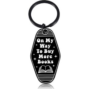 Bookish Gifts, Book Accessories, Motel Keychain, Gifts for Book Lovers, Book Gifts for Book Lovers, Stocking Stuffers for Women Men, Christmas Gifts for Women, Valentines Day Gifts for Her Him