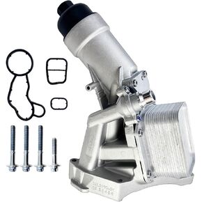 Upgrade Aluminium Oil Cooler Filter Housing Assembly Compatible with 2017-2021 BMW 230i 330e 330i 330i GT xDrive 430i 530e 530i 740e xDrive X3 X4 Replaces 11428596283
