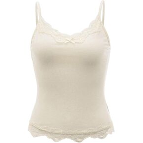 SHENHE Women's Y2K Tank Tops Summer Lace Sleeveless Spaghetti Strap Cami Crop Tops Casual Camisole