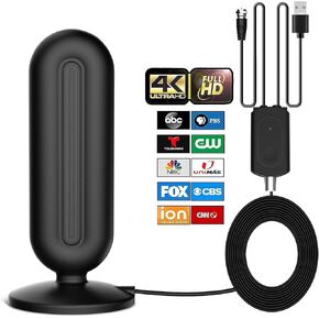 TV Antenna - TV Antenna for Smart TV, 2023 Upgrade Amplified HD Digital TV Antenna Outdoor/Indoor Long 400+ Miles Range - Support 360°Reception 4K 1080p Full HD Local Channels for All Television