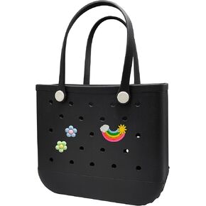 Rubber Beach Bag Waterproof Washable Tip-Proof Durable Tote Bag for Beach Pool Sports Modern Versatile Rubber Tote