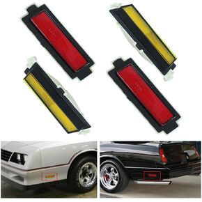 TELFAIR 4PCS Front & Rear Marker Light Assemblies For 1981-1988 Monte Carlo