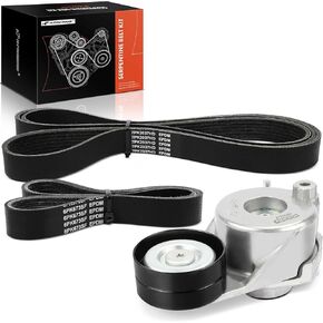 A-Premium Engine Serpentine Belt Drive Kit Compatible with Dodge Sprinter 2500 3500 2007 2008 2009 - DOHC V6 3.0L