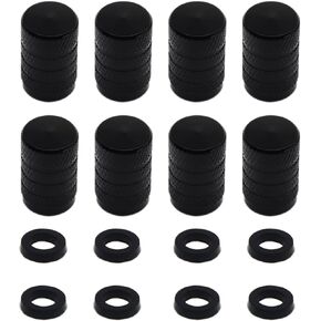 8 قطع من ملحقات السيارة غطاء هوائي معدني عالمي للسيارات صمام إطارات سيارات الدفع الرباعي (أسود) in Kuwait