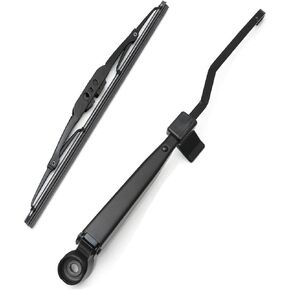 Rear Windshield Wiper Arm & Wiper Blade Set for Jeep 1998-2004 Grand Cherokee SUV Rear Windshield Back Wiper Arm Blade Replacement OEM Number 5102882AA,5102881AA