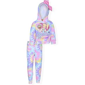 Nickelodeon Jojo Siwa Girls Hoodie with Bow and Pants Set for Toddler and Little Kids