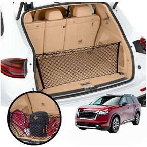 Envelope Style Trunk Cargo Net for Nissan Pathfinder S SV SL 2022-2025 Car Accessories - Premium Trunk Organizers and Storage - Cargo Net for SUV - Vehicle Carrier Organizer for Nissan Pathfinder