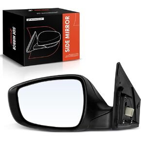 A-Premium Driver Side Power Door Mirror - Compatible with Hyundai Elantra 2016 - Non-Heated Manual Folding Black Outside Rear View Mirror w/Turn Signal and Blind Spot Detection