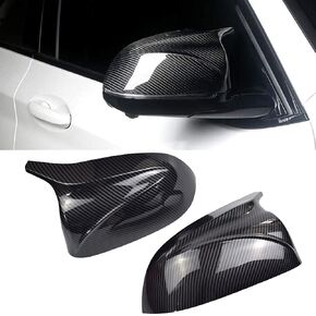 1 Pair Black Rearview Mirror Cover Left Right Side Mirror Covers Caps for BMW X3 G01 X4 G02 X5 G05 X6 G06 X7 G07 2018 2019 2020 (Glossy Black)