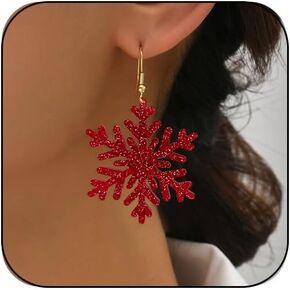 Snowflake Earrings Christmas Earrings for Women Shining Snowflake Dangle Earrings Acrylic Christmas Holiday Earrings Winter Festival Xmas Jewelry Accessories