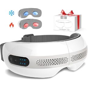 Smart Eye Massager with Heating & Cooling, Upgraded Eye Massager with Bluetooth Music for Migraine Dry Eye Sleep Relief, Portable Massage Mask, Ideal Gift for Men and Women