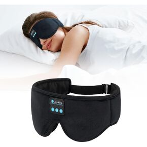 Joythink Sleeping Headphones Wireless Sleep Mask with Speaker Car Road Trip Sleep Mask Headphones, Wireless Earphones 16 Hours Light Blocking Sleeping Mask Side Sleepers for Women and Men