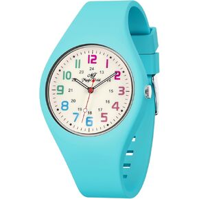 SIBOSUN Nurse Watch for Men Women Silicone Analog Quartz Jelly Watch with Second Hand Luminous Watch