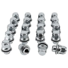 M14x1.5 Lug Nuts, Wheel Accessories Parts Set of 24 Black Locking Lug Nuts with 7 Spline Lug Nut Key,14x1.5 Lug Nuts for Chevy, GMC, Cadillac,Ford F150 F250, Toyota Tacoma/Tundra/Camry